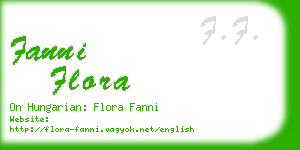 fanni flora business card